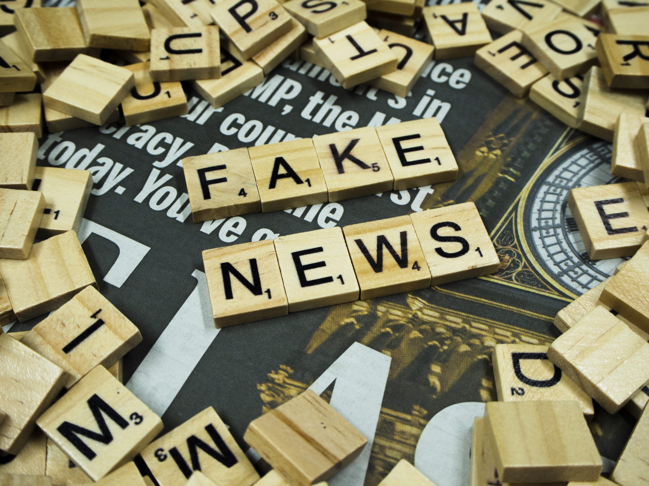 "Fake News - Scrabble Tiles" by journolink2019 is licensed under CC BY 2.0.