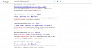 Companies seeking maunal moderators is still the norm